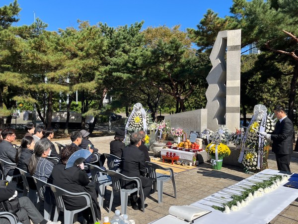 ▲ 성수대교 붕괴사고 희생자 위령제 개최 모습.