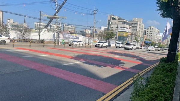 ▲ 부평구 교통사고 잦은 곳 개선 사업 완료 모습.