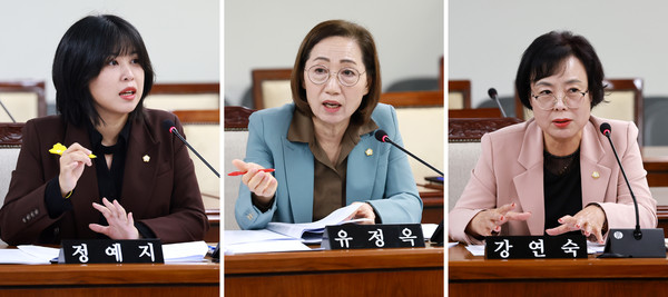 ▲정예지, 유정옥, 강연숙 의원.