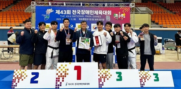 ▲ 평택시청 장애인유도팀.