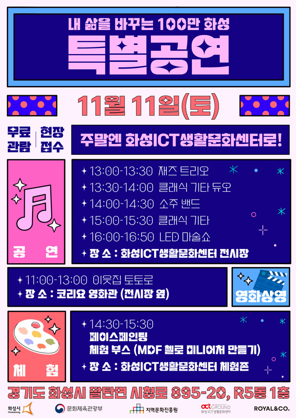 ▲ 시민과 코리요 함께하는 100만 화성 행사 포스터.