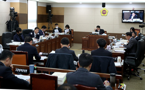 ▲ 2023년도 인천광역시교육청 본청 행정사무감사 모습.