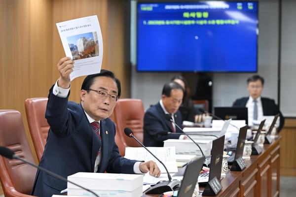 ▲ 서울시 도시기반시설본부 행정감사 진행하는 김형재 시의원.