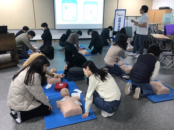 ▲ 구리시 심폐소생술 교육 운영 모습.