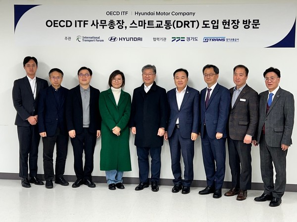 ▲ DRT 도입 현장방문 사진(왼쪽에서 다섯번째 김영태 사무총장).