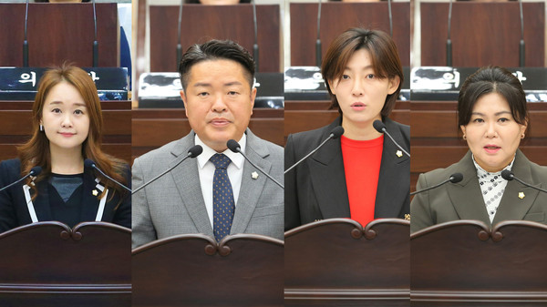▲ 김원진·김남원·장문정·김미연 의원.