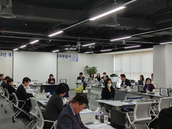 ▲ 경기도교육청 행정사무감사.