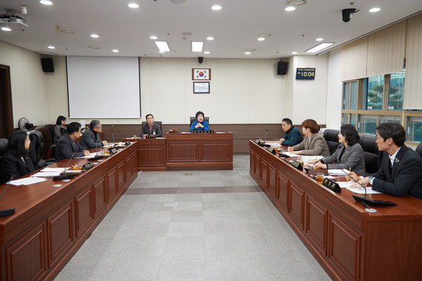 ▲ 자치행정위원회 행감 강평 모습.
