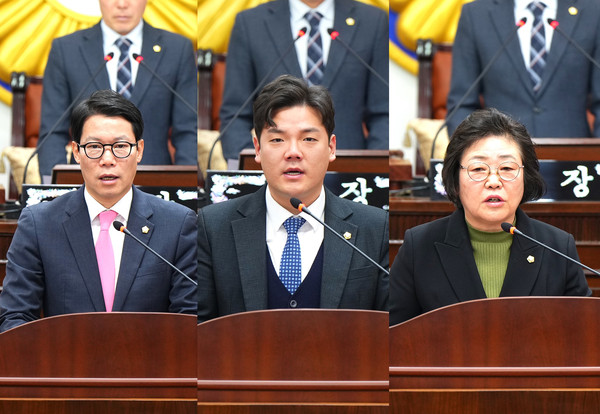 ▲ 임종훈·김현규·조진숙 의원.