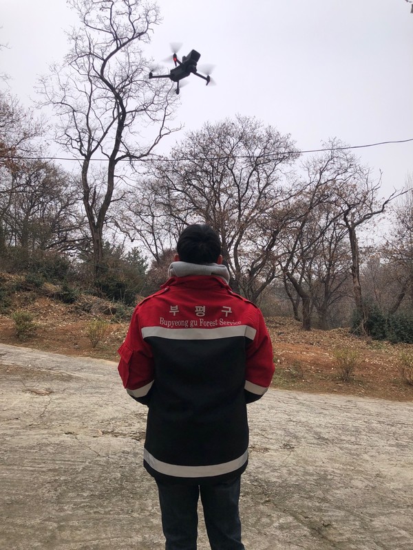 ▲ 부평구 산불예방 드론감시단.