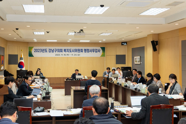 ▲ 강남구의회 복지도시위원회, 2023년도 행정사무감사.