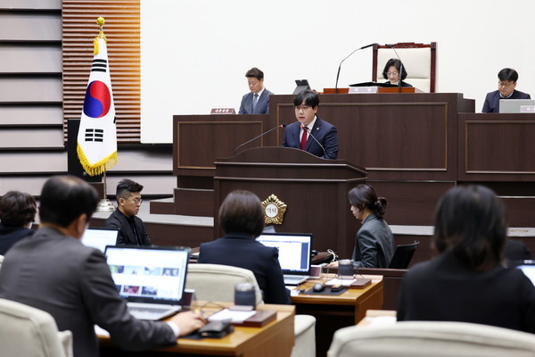 ▲ 제305회 광주시의회 제2차 정례회 제3차 본회의 모습.
