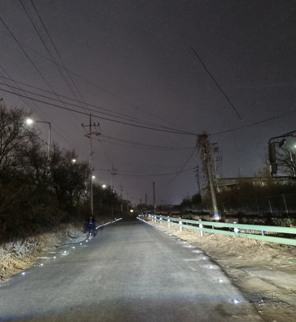 ▲ 방산차고지 도로안전시설물 설치 모습.