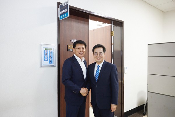 ▲ 서삼석 국회예산결산특별위원장 면담 모습.
