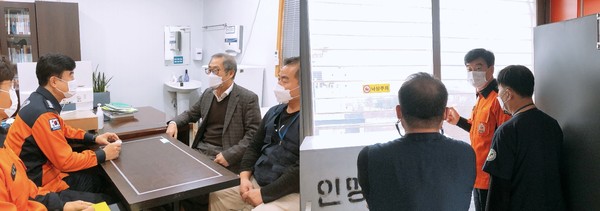 ▲ 피난약자시설 요양 병원 행정지도 실시 현장.