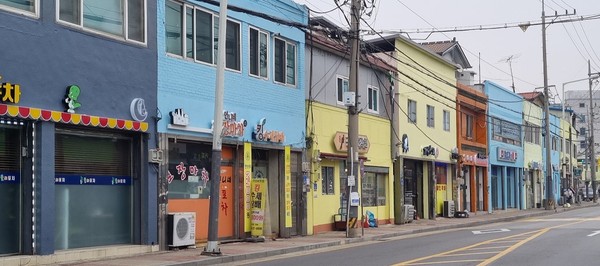 ▲ 팔야리 간판개선 사업지 모습.