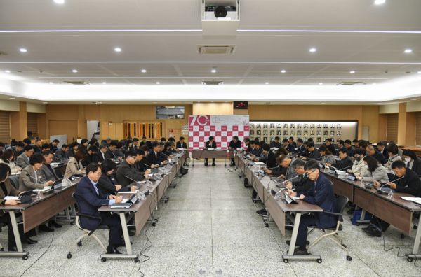 ▲ 김포시 확대간부회의 개최 모습.