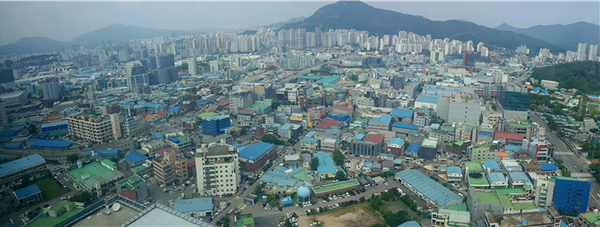 ▲ 군포 당정동 공업지역 전경.
