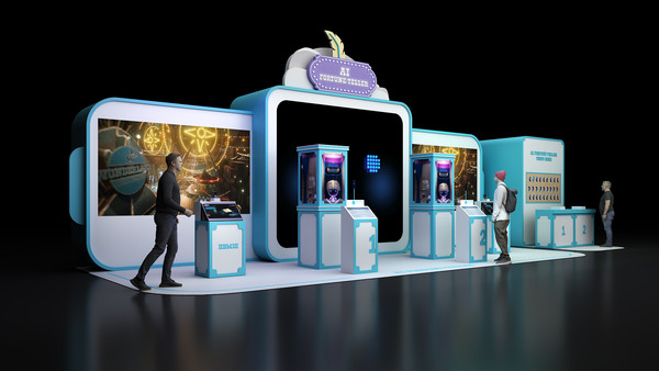 ▲ SK하이닉스가 CES 2024에서 운영하는 HBM3E 기반 생성형 AI 기술 적용된 ‘AI 포춘텔러(AI Fortune Teller)’.