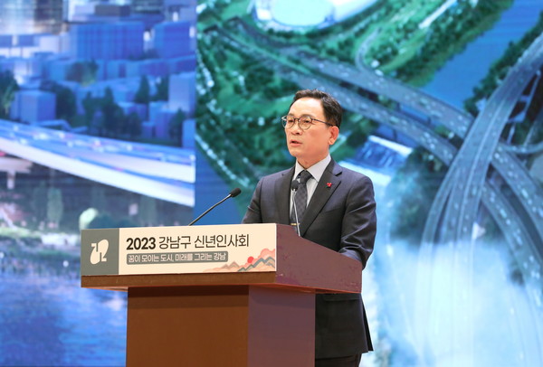 ▲ 지난해 1월 10일에 열린 강남구 신년인사회 모습.