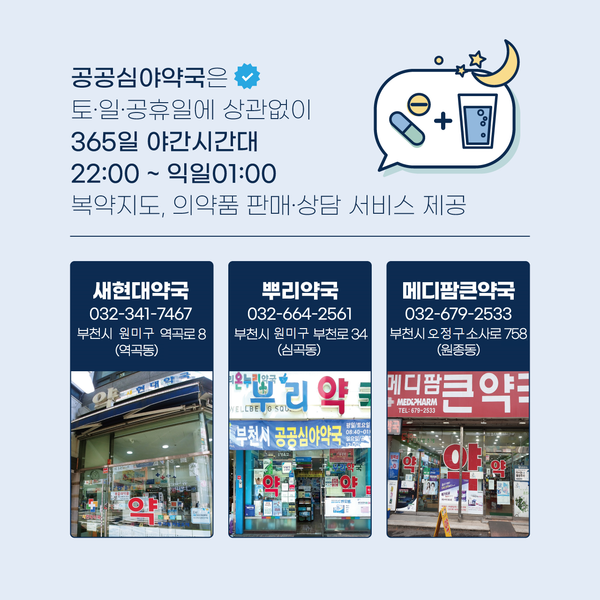 ▲ 공공심야약국 운영 안내물.