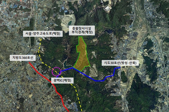 ▲ 종합장사시설 위치도.