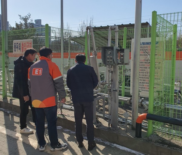 ▲ 오산시 LPG 충전사업소 안전점검 실시 모습.