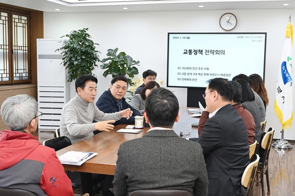 ▲ 의정부시 교통정책 전략회의 개최 모습.