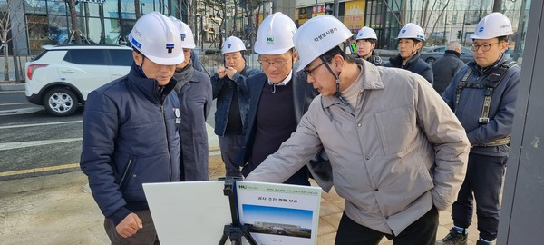▲ 설 연휴 건설현장 안전점검 실시 현장.