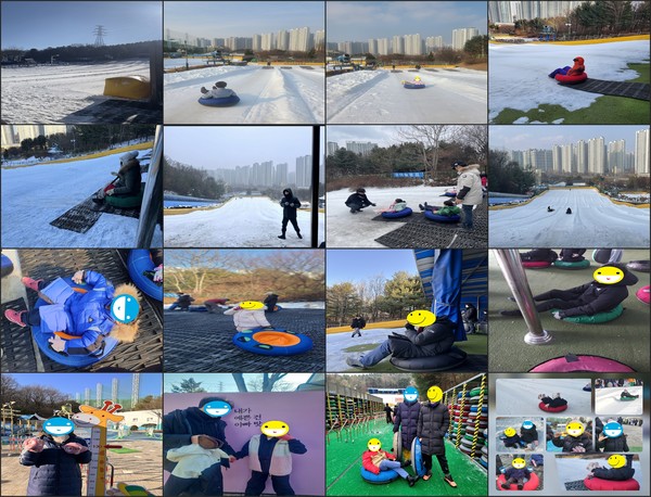 ▲ 안산썰매장 이용하는 시민들.