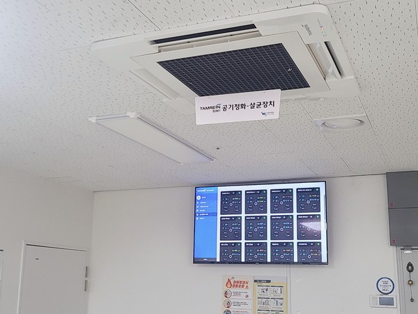 ▲ 실내 공기질 통합관리시스템 구축 모습.