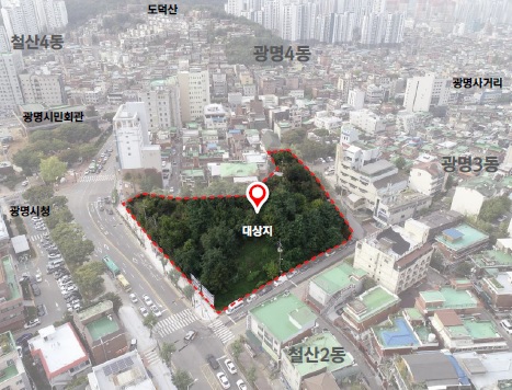 철산동 도시재생 골목정원 조성 대상지 위치도