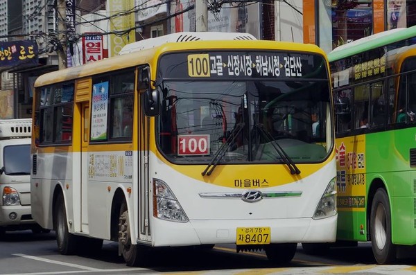 ▲ 하남시 마을버스 100번.