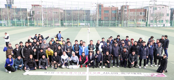 ▲ 제1회 의장배 시니어 축구대회 단체사진.