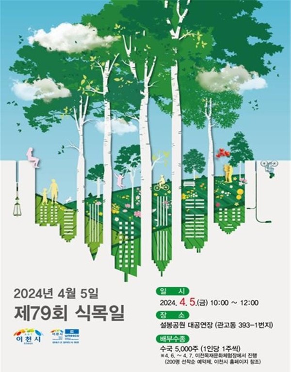 ▲ 이천시 제79회 식목일 기념 나무 나눠주기 행사 포스터.