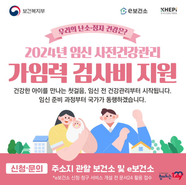 ▲ 이천시 임신 사전건강관리 지원사업 안내물.