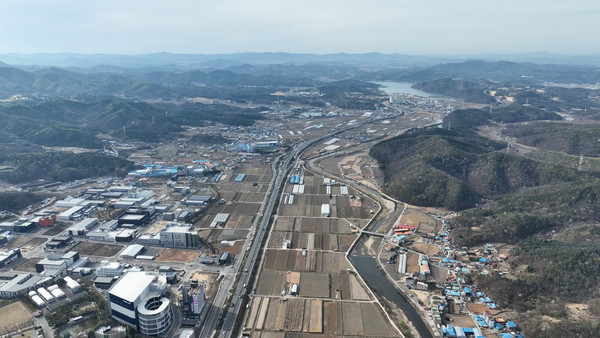 ▲ 용인 첨단 시스템 반도체 국가산단이 들어설 이동 남사읍 일대 전경.