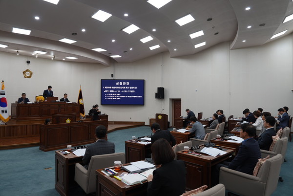 ▲ 하남시의회 제329회 임시회 제1차 본회의.