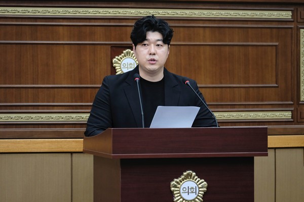 ▲ 제267회 임시회 5분발언하는 고병준 의원.
