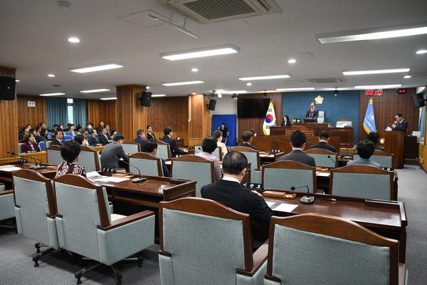 ▲ 미추홀구의회, 제279회 임시회 개회 전경.