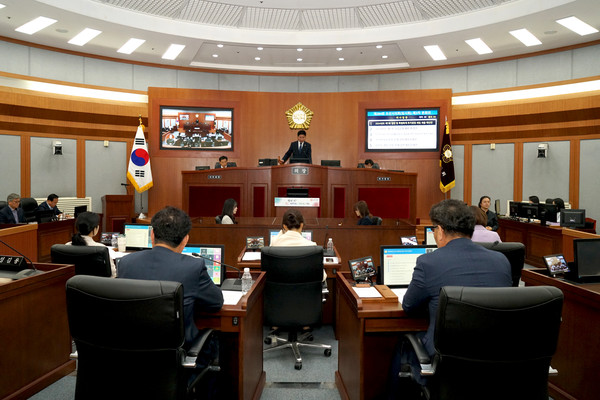 ▲ 제284회 임시회 폐회 전경.