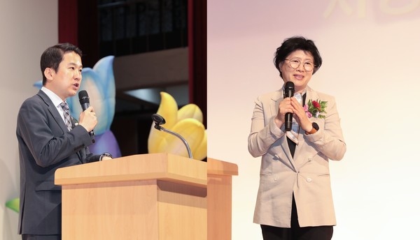 ▲ 송바우나 의장과 박은경 위원장.
