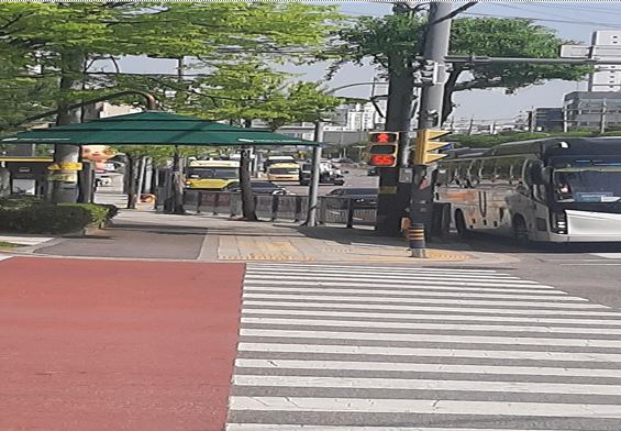 ▲ 구리시 적색 잔여시간 표시 신호등.