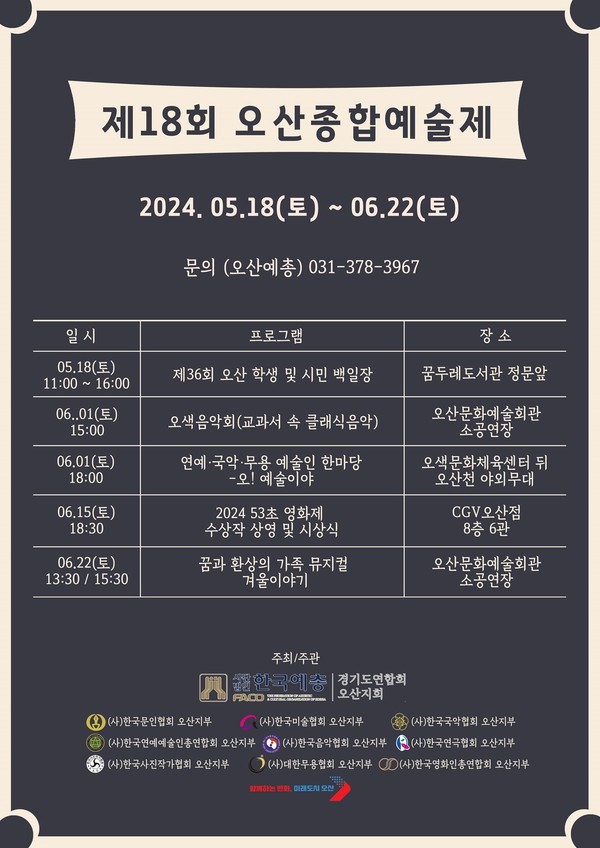 ▲ 제18회 오산종합예술제 홍보물.