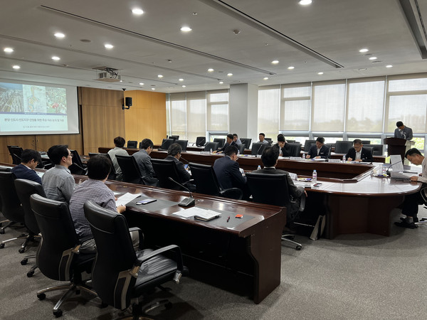 ▲ 성남시 분당신도시 선도지구 민관합동 TF추진단 회의 개최 모습.