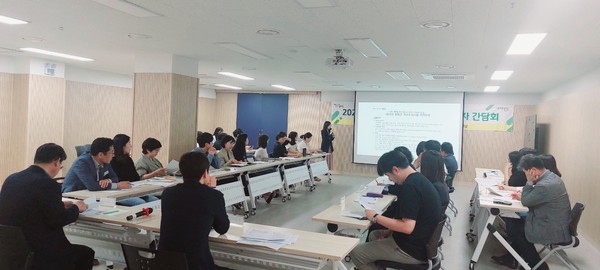 ▲ 양평군 건강도시사업 실무자 간담회 개최 모습.