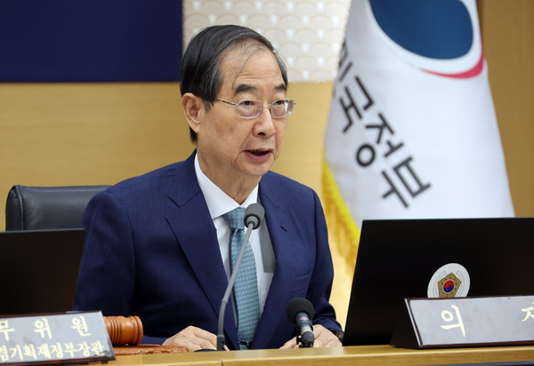 ▲ 국무회의서 발언하는 한덕수 총리. /뉴시스