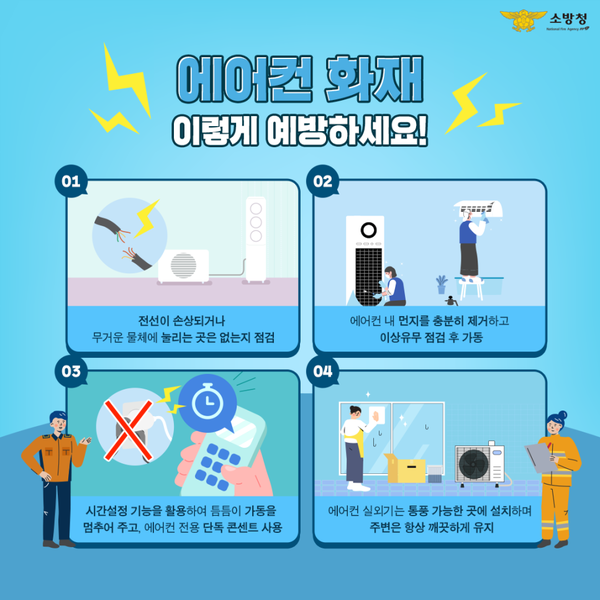 ▲ 에어컨 화재 예방 관련 홍보물.