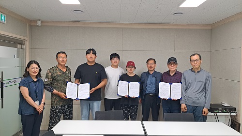 ▲ 연천군 신규농업인 현장실습교육 멘토링 협약 체결 모습.