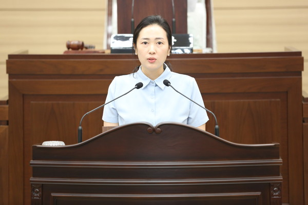 ▲ 서지영 의원 구정질문 모습.